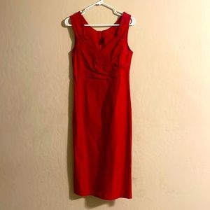 Red Body Hugging Wiggle Dress